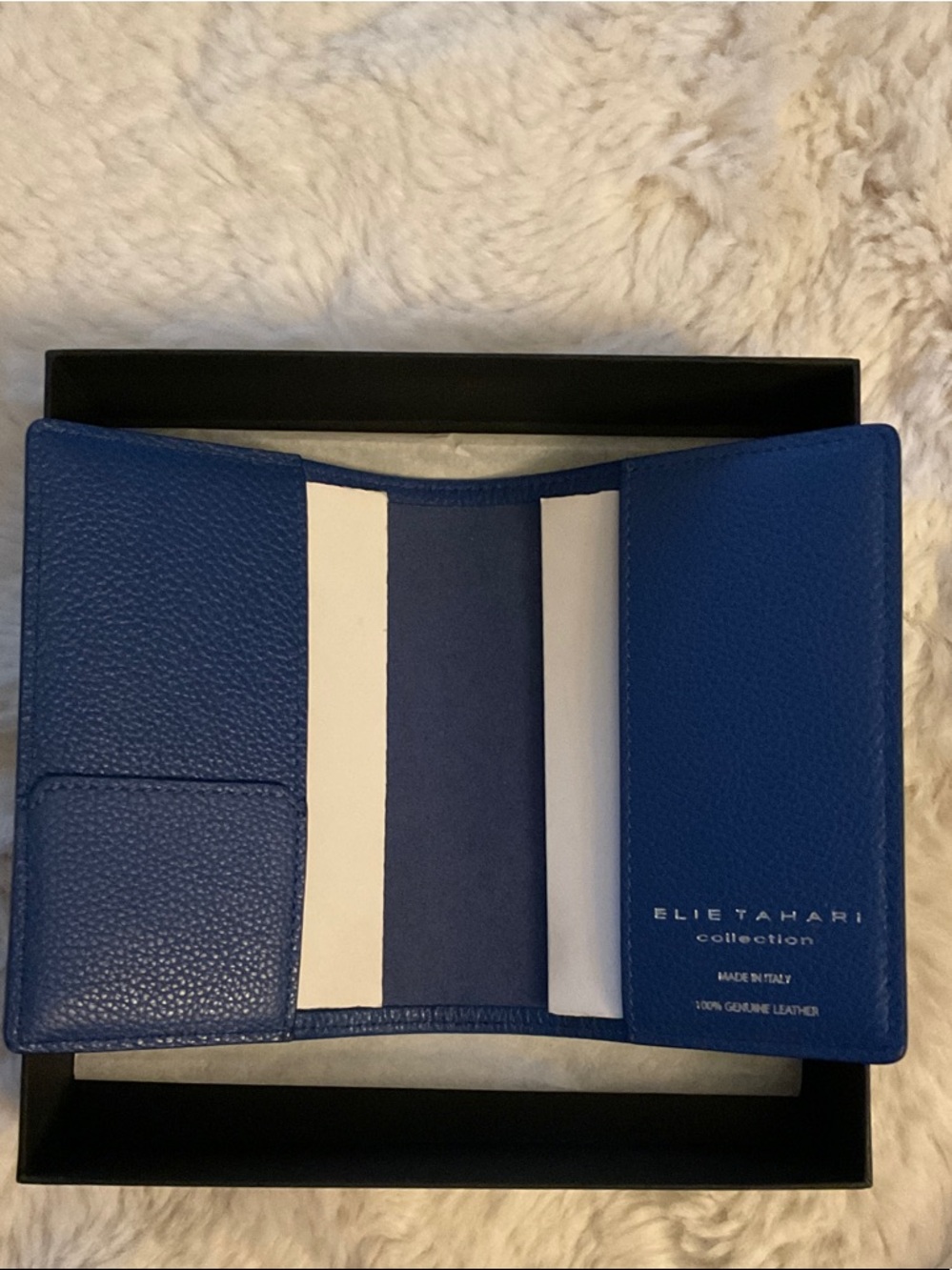 Elie Tahari Sea Blue Passport Holder